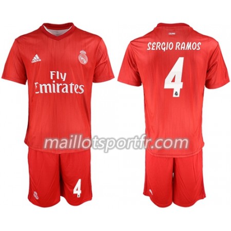 Maillot de Foot Real Madrid Sergio Ramos 4 Enfant Troisieme 2018/19